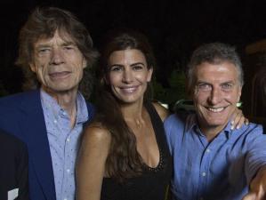 Presidente de Argentina cenó junto a los Rolling Stones (FOTOS)