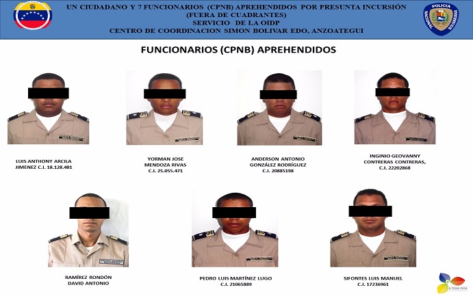 Detienen a siete policías tras simular operación “Gorgojo” en Anzoategui