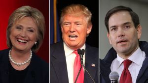 Clinton, Trump y Rubio esperarán en Florida resultados de las primarias del súpermartes