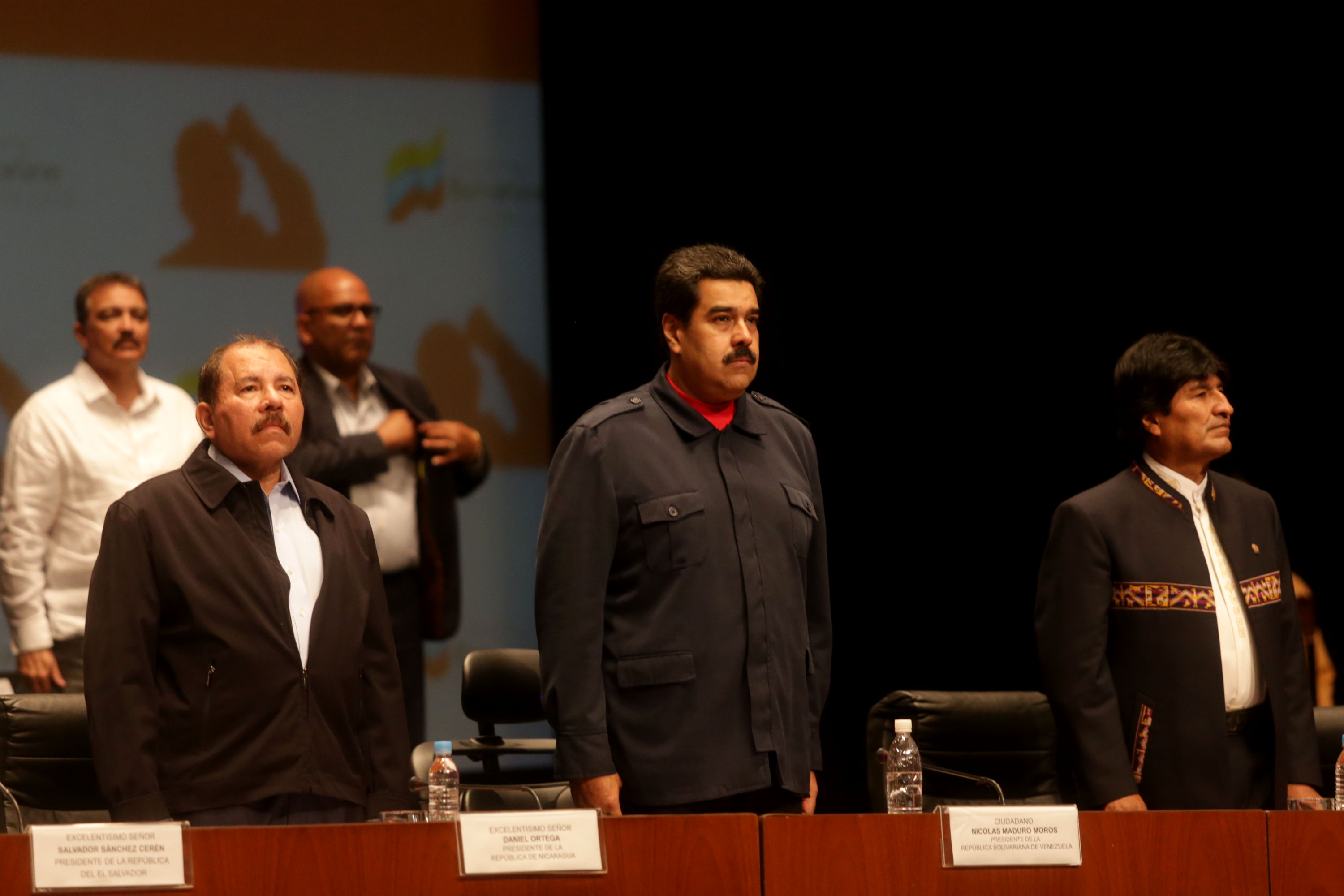 Ortega y Morales respaldan a Maduro y critican sanciones de EEUU a funcionarios venezolanos