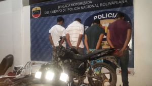Detienen a sujetos implicados en robo y hurto de motos en Antímano