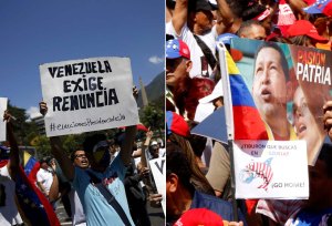 Oposición y chavismo miden fuerzas en la calle ante pedido de renuncia a Maduro