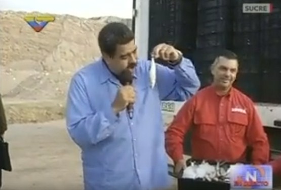 En plena crisis, Maduro invita a comer sardina con su “mordisco salvaje” (Video + ¡Ñam!)