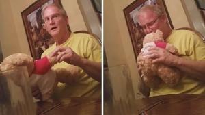Así reaccionó un hombre al enterarse de que será abuelo (Video+Aww!)