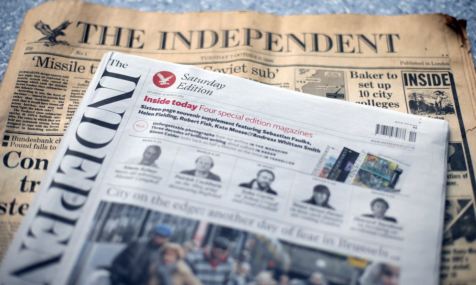 El diario británico “The Independent” se despide este sábado con su última edición impresa