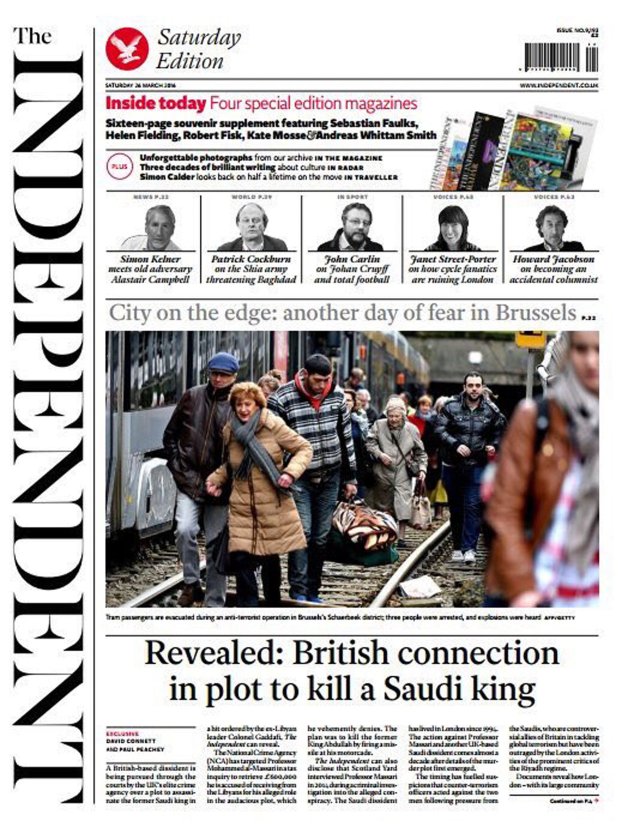 Foto: Última portada de The Independent en impreso