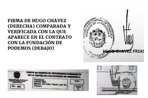 La Policía española confirma la autenticidad de la firma de Hugo Chávez