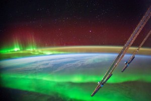 El espectáculo de las auroras boreales desde la Estación Espacial