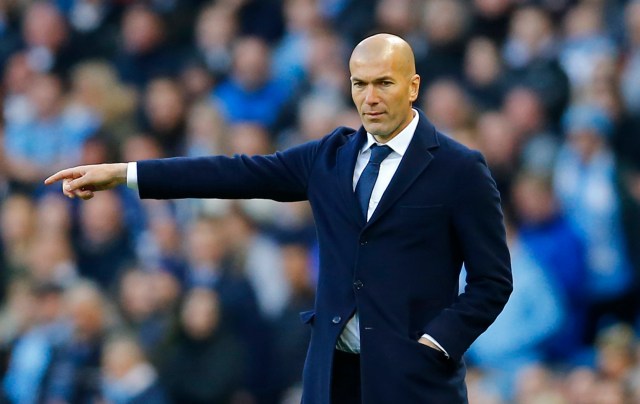 Football Soccer - Manchester City v Real Madrid - UEFA Champions League Semi Final First Leg - Etihad Stadium, Manchester, England - 26/4/16 Real Madrid coach Zinedine Zidane Reuters / Darren Staples Livepic EDITORIAL USE ONLY.