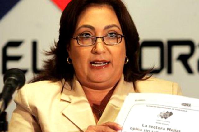 Sobella Mejías, exrectora principal del CNE