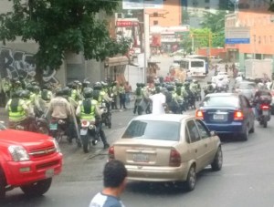 PNB llegó a la avenida Casanova para “resguardar” marcha opositora (Foto)