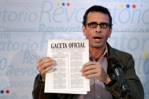 Henrique Capriles asegura que sólo confía en el Papa y en la Iglesia, pero no en Maduro
