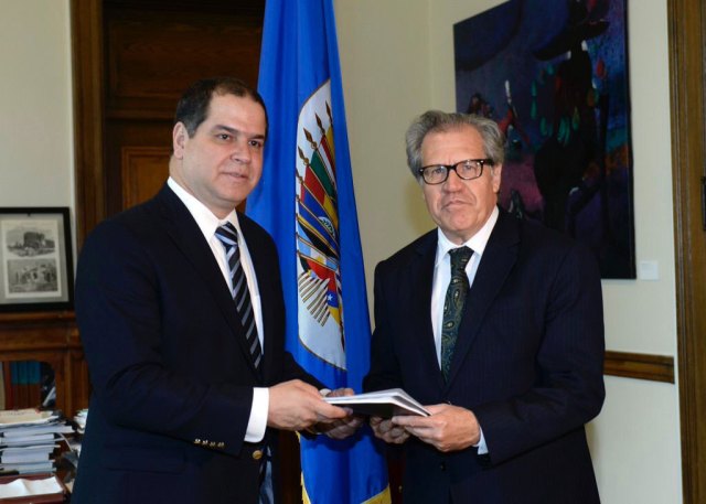 El diputado Luis Florido y el secretario general de la OEA, Luis Almagro