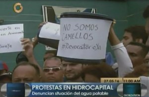 Protestaron en sede de Hidrocapital para exigir que se resuelva problemática con el agua