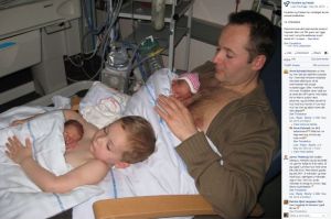 Padre e hijo son las incubadoras humanas de estos bebés prematuros