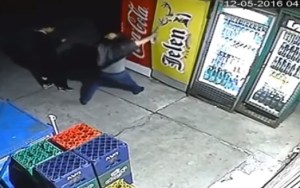 Lo aplastó un refrigerador al intentar robar unas cervezas (VIDEO)