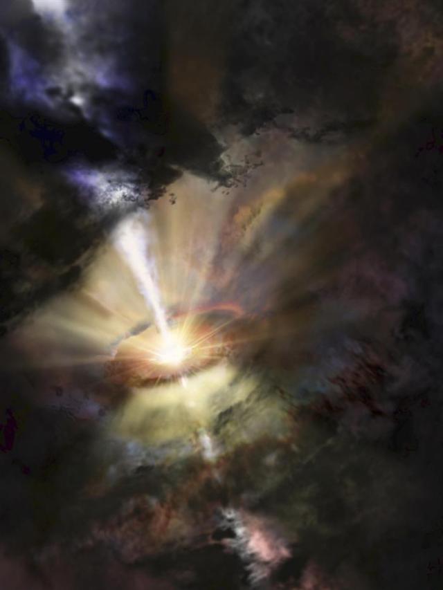 Astrónomos observan frío diluvio intergaláctico que alimenta agujero negro. EFE