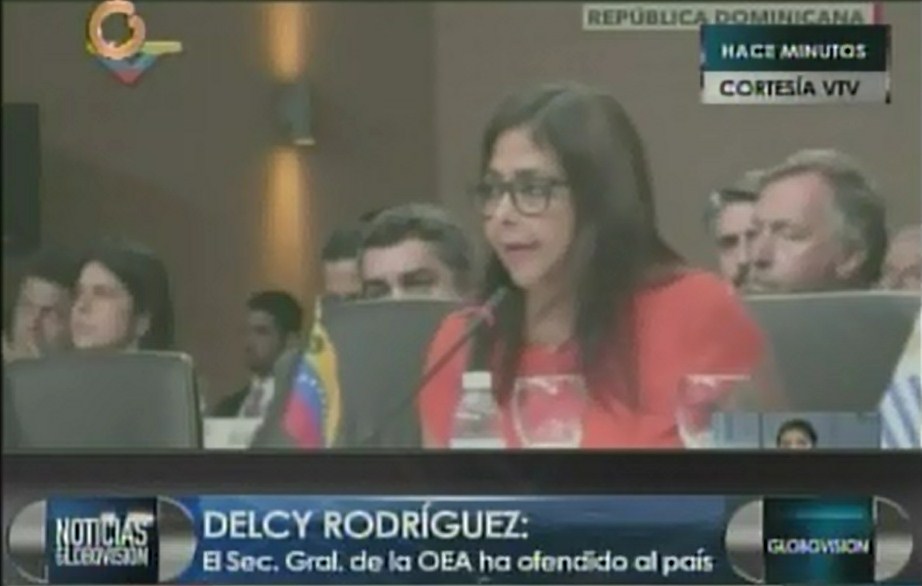 Delcy Rodríguez dice que hay un bloqueo financiero contra Venezuela (Video)