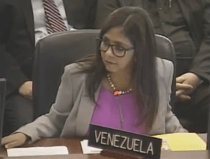 ¡AJÁ! La rabieta de Delcy en la OEA que provocó la carcajada en pleno del Consejo Permanente (VIDEO)