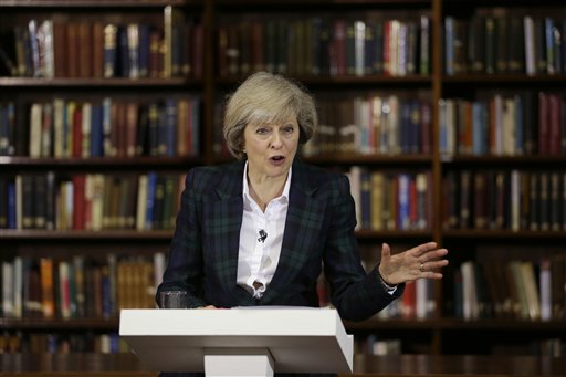 Theresa May, aspirante a reemplazar a Cameron, promete unificar a Gran Bretaña