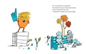 Donald Trump es una papa naranja en un libro para niños (imágenes)