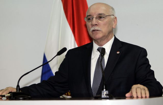  El Ministro de Relaciones Exteriores de Paraguay, Eladio Loizaga (Foto EFE/Andrés Cristaldo)
