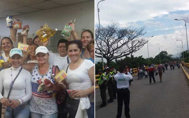 Mujeres que cruzaron la frontera con Colombia volvieron con bolsas llenas de comida