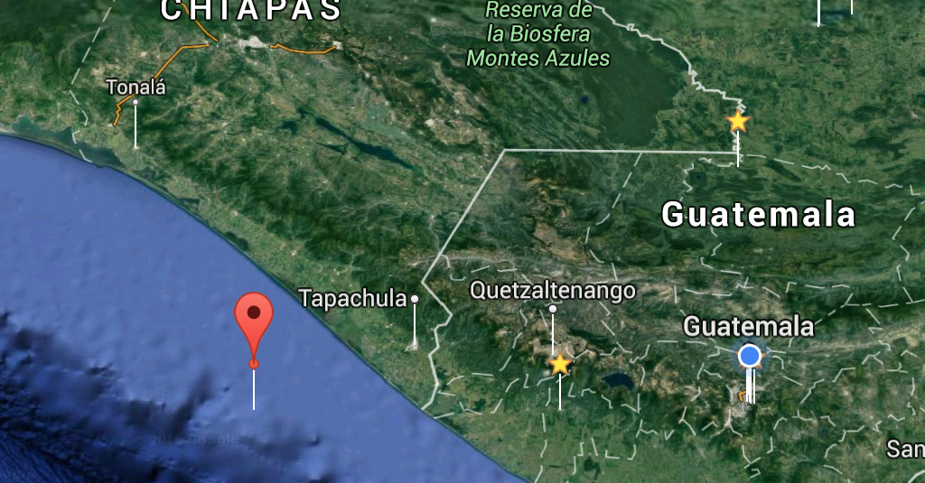 Sismo de magnitud 5,7 sacudió el suroeste de Guatemala