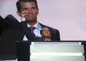 Escritor desvincula a hijo de Trump de plagio en su discurso