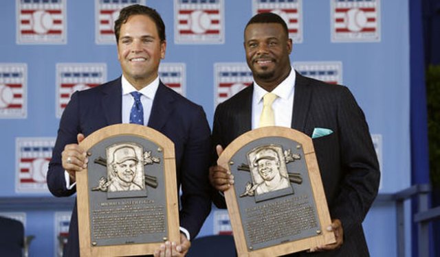 Griffey y Piazza ya pertenecen al Club de los Inmortales del Béisbol. Foto: AP