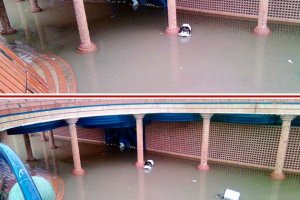 Metro de Valencia suspendió su servicio por inundación (Fotos)