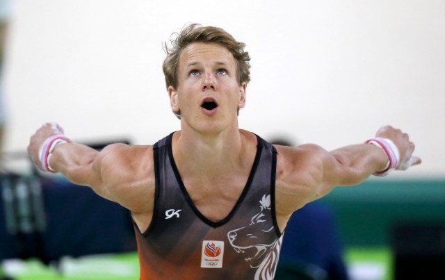 2016 Rio Olympics - Artistic Gymnastics - Preliminary - Men's Qualification - Subdivisions - Rio Olympic Arena - Rio de Janeiro, Brazil - 06/08/2016 Epke Zonderland (NED) of the Netherlands is seen during the men's qualifications for the horizontal bar. REUTERS/Damir Sagolj FOR EDITORIAL USE ONLY. NOT FOR SALE FOR MARKETING OR ADVERTISING CAMPAIGNS.
