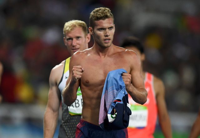 2016 Rio Olympics - Athletics - Final - Men's Decathlon 1500m - Olympic Stadium - Rio de Janeiro, Brazil - 18/08/2016. Kevin Mayer (FRA) of France reacts. REUTERS/Dylan Martinez FOR EDITORIAL USE ONLY. NOT FOR SALE FOR MARKETING OR ADVERTISING CAMPAIGNS.