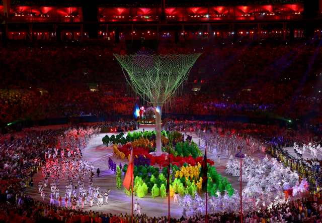 2016 Rio Olympics - Closing ceremony - Maracana - Rio de Janeiro, Brazil - 21/08/2016. Performers take part in the closing ceremony. REUTERS/Vasily Fedosenko FOR EDITORIAL USE ONLY. NOT FOR SALE FOR MARKETING OR ADVERTISING CAMPAIGNS.