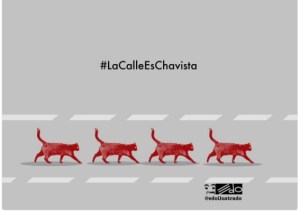 #LaCalleEsChavista con 4 gatos rojos: La realista caricatura de @EDOilustrado