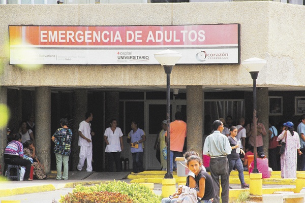 Fachada de la emergencia del Hospital Universitario de Maracaibo. Archivo