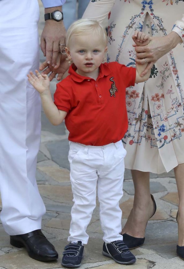 Prince Jacques, the heir apparent to the Monegasque throne gestures during the traditional Monaco's picnic in Monaco, September 10, 2016. REUTERS/Valery Hache/Pool