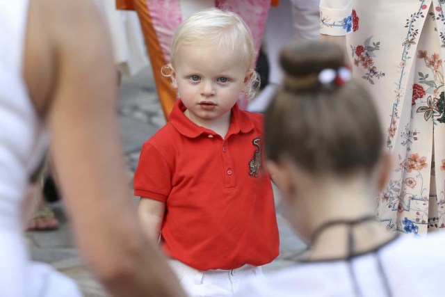Prince Jacques, the heir apparent to the Monegasque throne gestures during the traditional Monaco's picnic in Monaco, September 10, 2016. REUTERS/Valery Hache/Pool