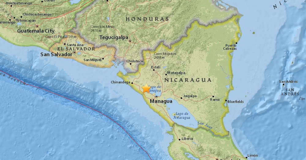 Sismo de 5,9 en Nicaragua dejó un fallecido y destrozos en viviendas