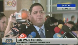 Rector Rondón: CNE debe suministrar máquinas suficientes para recolección del 20%