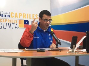 Capriles: No vamos a aceptar una medida cautelar contra el Revocatorio