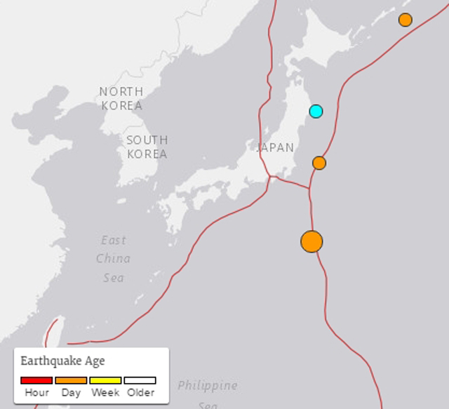 Sismo de magnitud 6.1 se registra al sudeste de principal isla de Japón