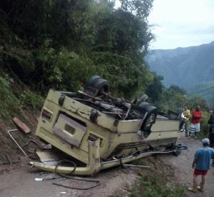 Más de 30 heridos al volcar autobús en Lagunetica, sector Mataruca de Los Teques