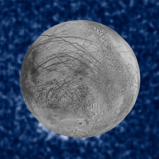 A composite image shows suspected plumes of water vapor erupting at the seven o’clock position off the limb of Jupiter’s moon Europa in a NASA Hubble Space Telescope picture taken January 26, 2014 and released September 26, 2016.   NASA/ESA/W. Sparks (STScI)/USGS Astrogeology Science Center/Handout via Reuters  THIS IMAGE HAS BEEN SUPPLIED BY A THIRD PARTY. IT IS DISTRIBUTED, EXACTLY AS RECEIVED BY REUTERS, AS A SERVICE TO CLIENTS. FOR EDITORIAL USE ONLY. NOT FOR SALE FOR MARKETING OR ADVERTISING CAMPAIGNS