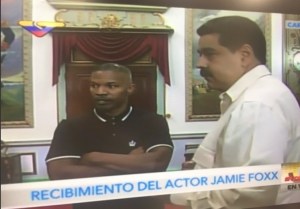 ¿Qué vendrán buscando? Los actores Jamie Foxx y Lukas Haas se reunieron con Maduro en Miraflores