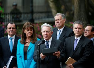 Uribe pide que la ONU siga acompañando el proceso de paz colombiano
