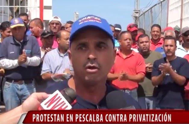 Trabajadores de Pescalba manifestaron en contra de la privatización de la empresa