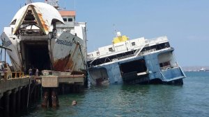 El ferry Carmen Ernestina está en proceso de desguace