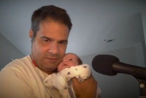 Así fue el debut en la radio de nuevo bebé de Luis Chataing (video)