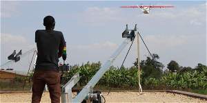 Drones que transportan sangre en Ruanda